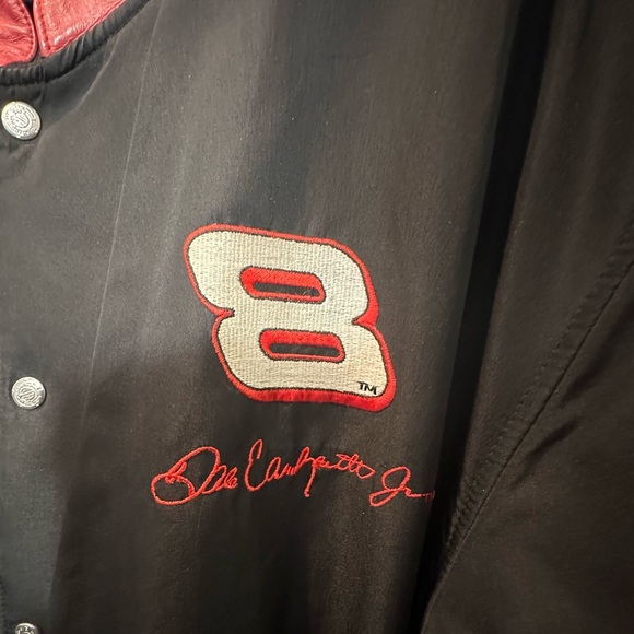 Dale Earnhardt Jr NASCAR Racing Reversible Wool Leather Jacket/Coat Size 3XL - Picture 9 of 13